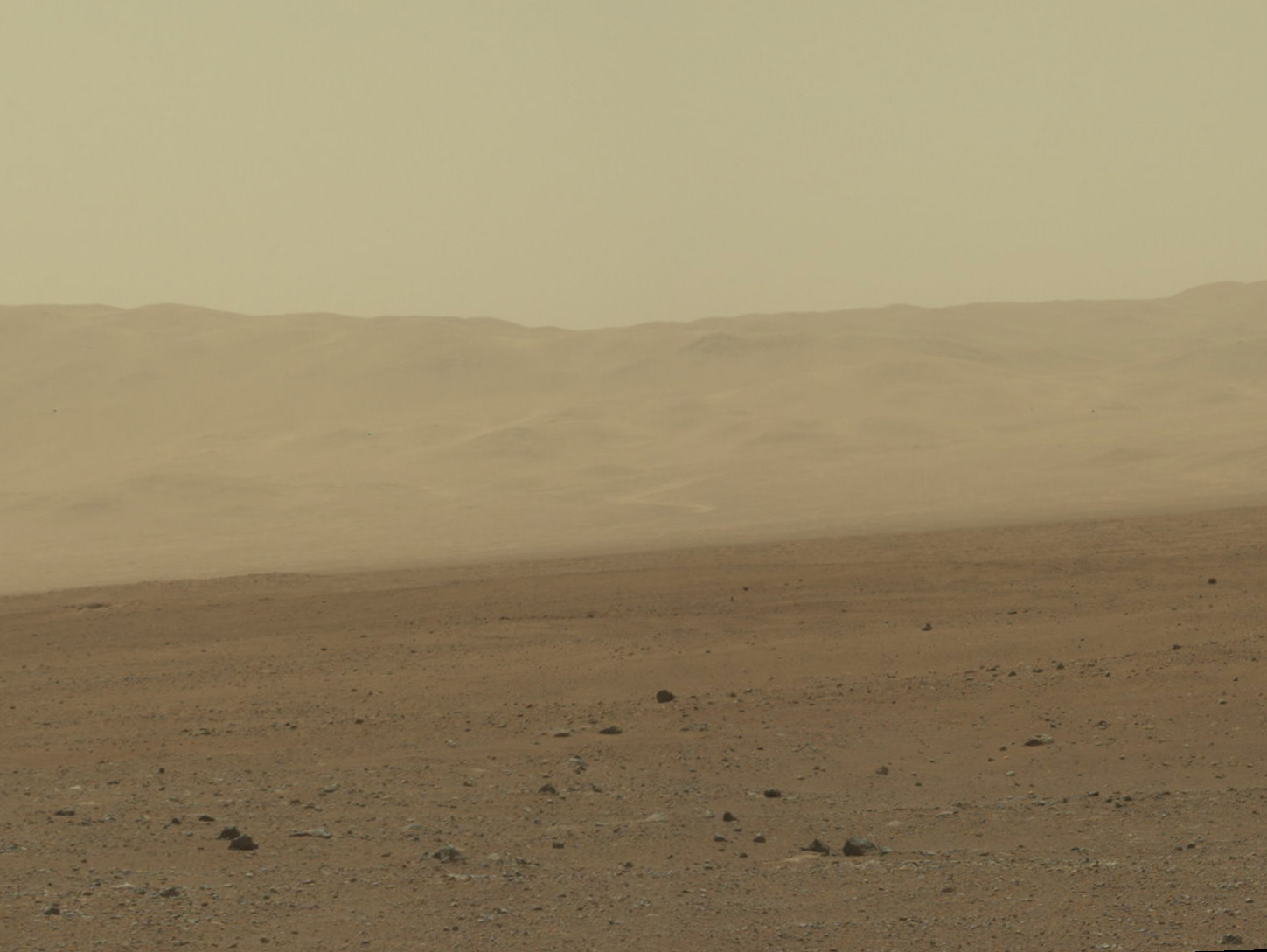 Landscape of Mars from Curiosity