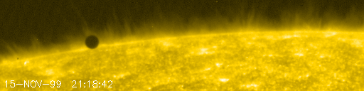 Mercury passing the surface of the Sun