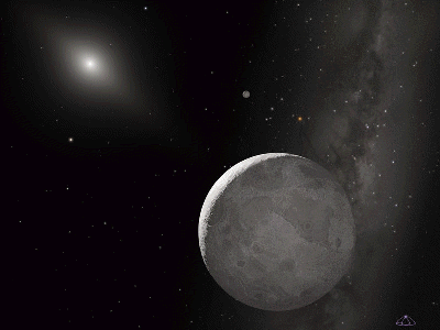 Eris and moon illustration
