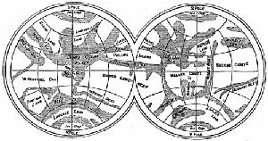 19th Century map of Mars