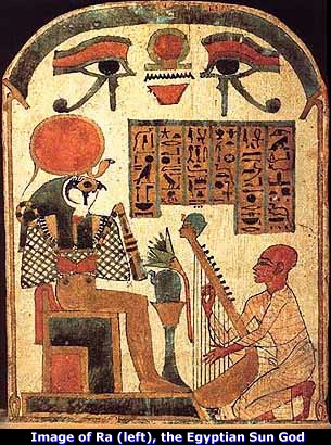 Ra, the Egyptian sun god