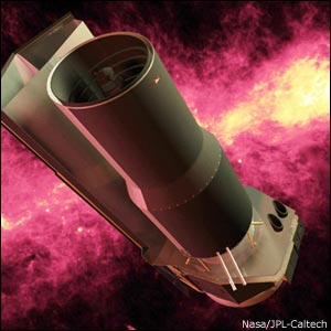 Spitzer space telescope (Artist's impression)
