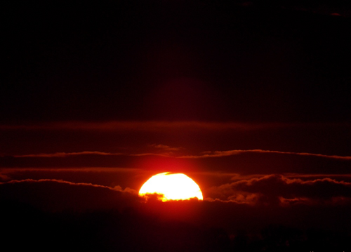 Sun setting